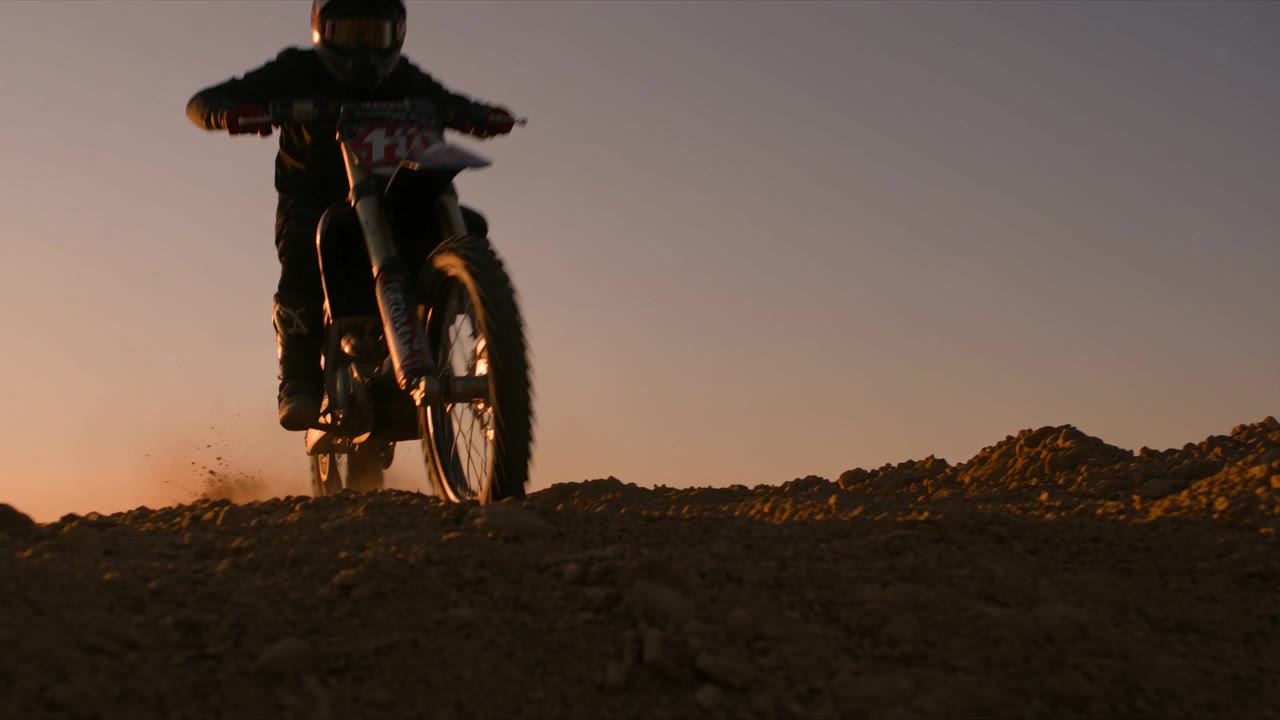 Motorbike over a train